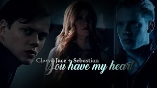 Clary & Jace + Sebastian ➰ You have my heart