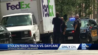 Stolen FedEx truck crashes into day care center