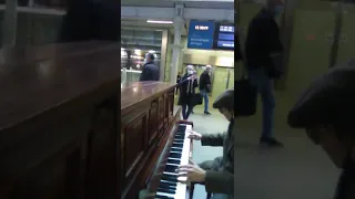 Thomas La Velle playing Boogie Woogie at King's Cross St. Pancras Train Station