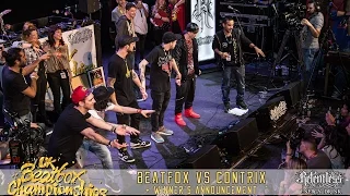 BeatFox VS Contrix - Solo Final & Winner's Announcements - 2015 UK Beatbox Championships