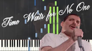 Freddie Mercury - Time Waits For No One Piano/Karaoke *FREE SHEET MUSIC IN DESC* As Originaly Played