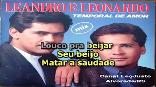 Temporal de Amor _ Leandro e Leonardo _ Karaokê (música original)