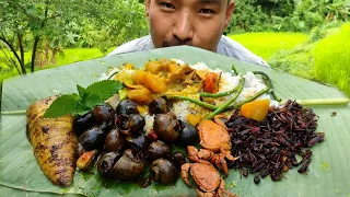 grasshopper, snail, crab, pumpkin curry etc luxury Naga farmers food || kents vlog.