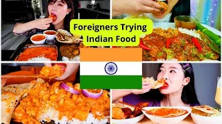 Foreigners Trying Indian Food Mukbang