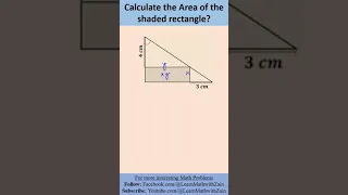 How to calculate the shaded area of the rectangle inside this triangle?