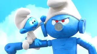 Smurf Robot destroys everything 🤖 • The Smurfs 3D • Cartoons For Kids