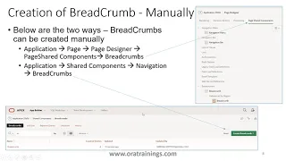 Oracle APEX - BreadCrumb