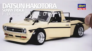 [FULL BUILD] Building Nissan Datsun HAKOTORA Sunny Truck - 1/24 Scale Hasegawa - Step By Step