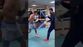 Jorge Linares working on his defense