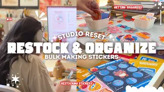 Sticker Inventory Restock + Organization Upgrade | Making Stickers At Home For My Shop