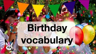 Birthday Vocabulary - Learn English Birthday Vocabulary