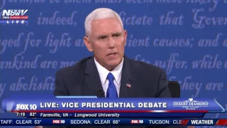 WATCH THE END: Was There A Microphone Glitch For Mike Pence? - FNN