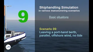 Shiphandling - Scenario 09: Leaving a port-hand berth, parallel, offshore wind, no tide