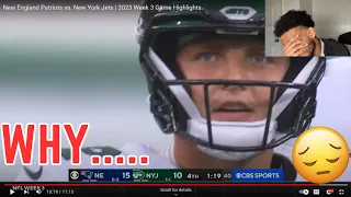 Zach Wilson’s A DISEASE! Jets Fan REACTS to New England Patriots vs New York Jets | 2023 Week 3