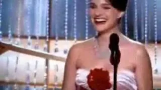 Natalie Portman Golden Globes 2011 laughs