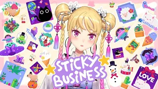 【#stickybusiness 】ゆったり🌀オリジナルの可愛いシールを作ってお店屋さんをひらくよ【にじさんじ/鷹宮リオン】
