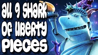 Hungry Shark Evolution - All 9 Shark of Liberty Pieces