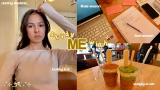 STUDY VLOG || finals week, productive, nursing student, locking in, cafes