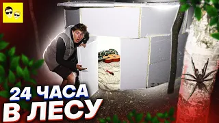 24 ЧАСА В ЛЕСУ ВЫЖИВАНИЕ - ДОМ В ЛЕСУ - DIY