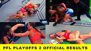 PFL PLAYOFFS 2 RESULTS-  Kayla Harrison shocks the World, Bruno Cappellozza shocks, Shocking Results