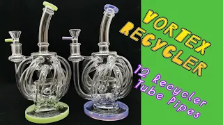 Recycler Tube Pipes Vortex Recycler Glass Bong Super Cyclone Oil Dab Rig ShareBongs Product Review