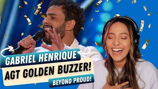 GABRIEL HENRIQUE | AGT GOLDEN BUZZER! | Auditions | AGT 2023 | REACTION!!