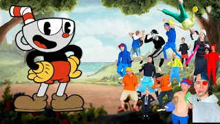 FNF Snake Eyes   But Everyone Sings It In Real Life VS Cuphead Indie Cross