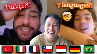 Indonesian Polyglot Surprise Everyone in OmeTv by speaking 7 languages!