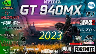 NVIDIA Geforce 940MX in 15 Games    (2023-2024)