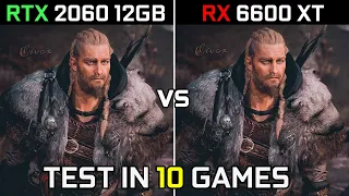 RTX 2060 12GB vs RX 6600 XT | Test in 10 Games | 2022