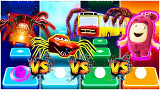 Choo choo charles VS Mcqueen Eater VS Bus Eater VS Oddbods | Coffin Dance | Tiles Hop EDM Rush