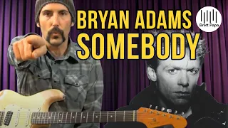 How To Play - Bryan Adams - Somebody - Guitar Lesson