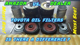 Toyota Dealer Oil Filter Cut Open 90915-YZZG2  vs.  Amazon Toyota Oil Filter Cut Open 90915-YZZG2