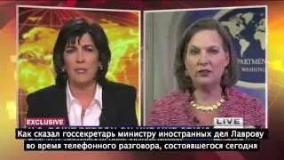 Виктория Нуланд  об обязательствах России  по Женевскому соглашению (фрагмент интервью)