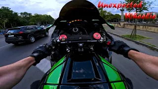 Kawasaki Ninja ZX10R City Ride With Obnoxiously Loud AR Slip-On Exhaust