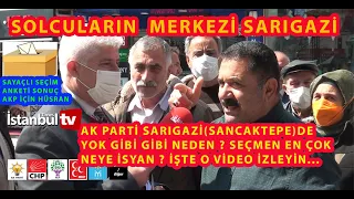 (SAYAÇLI)SOLCULARIN YOĞUN YAŞADIĞI SARIGAZİ'DE OLASI BİR SEÇİMDE "AKP"NİN OYLARI DİPLERDE ...