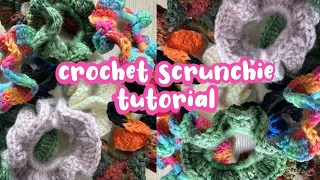 easy crochet scrunchie tutorial | absolute beginner crochet tutorial