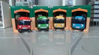 꼬마버스 타요 기차 차고지 출발 장난감 놀이 Tayo the Little bus train garage start toys play