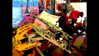 Bionicle stop motion fight mata nui vs Maxilos