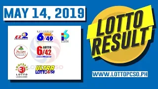 PCSO Lotto Results | 6/42, 6/49, 6/58, 6 Digits, Swertres, EZ2 & STL May 14, 2019 9:00PM