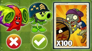 Citron & Every Plant Max Level POWER UP Vs Team 100 Barrel Roller Zombie - PvZ 2 Challenge