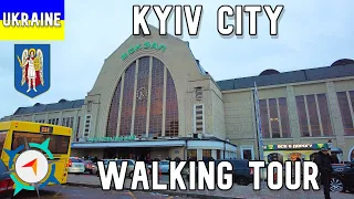 KIEV, UKRAINE - Virtual WalkingTour in 4k - Railway Station