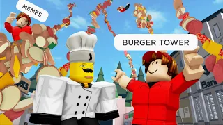 ROBLOX Cook Burgers Funny Moments (MEMES) 🍔