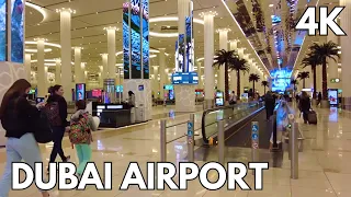 Busy Dubai Airport Walking Tour 🇦🇪 | 4K | Terminal 2 & 3 | Dubai, UAE | Duty Free & Airplane