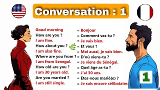 Conversation anglais-français / Anglais facile | partie 1 | ✪✪easy sentences to learn french 🌿