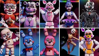 FNAF Sister Location Animatronics Workshop Animations