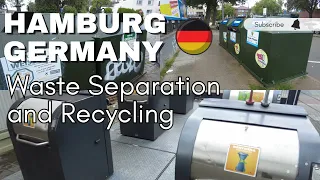 Waste Separation and Recycling in Hamburg, Germany, Garbage Disposal, trash