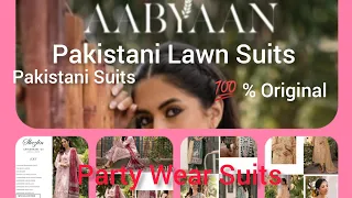 💯%Original AABYAAN SHEZLIN CHIKANKARI LAWN SUITS-23👗Pakistani Lawn Suit👌Pakistani Suit👌Mb-7607473487