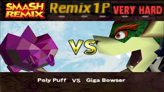 Smash Remix - Classic Mode Remix 1P Gameplay with Polygon Jigglypuff (VERY HARD)