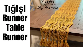 Tığişi runner, masa örtüsü/ Crochet table runner